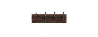 Reclaimed Wooden Coat Rack with 4 Iron Hooks-Cheshire Furniture Outlet