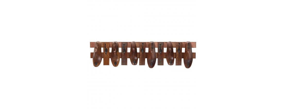 Coat Rack made from 6 Antique Shoe Moulds-Cheshire Furniture Outlet