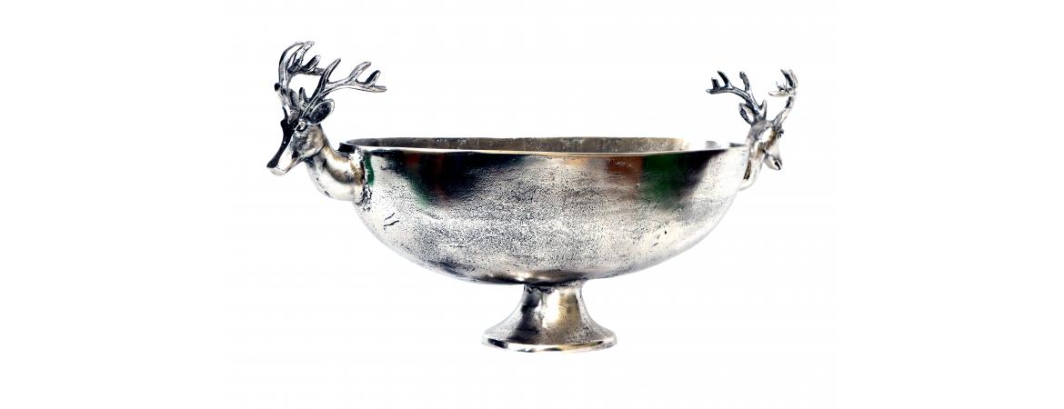 Bowl with Deer Handles H44cm-Cheshire Furniture Outlet