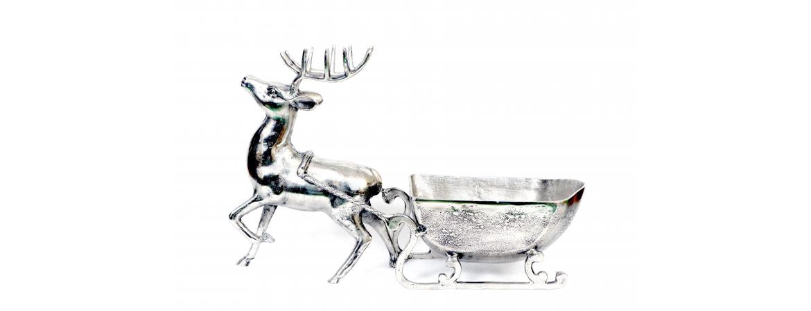 Reindeer and Sleigh H70cm-Cheshire Furniture Outlet