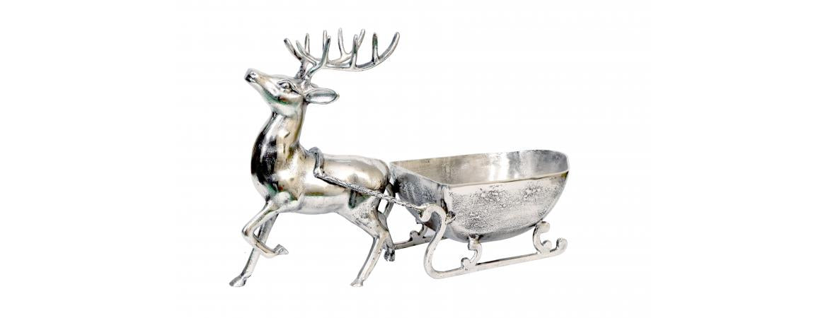 Reindeer and Sleigh H70cm-Cheshire Furniture Outlet