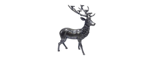 XL Deer Candlelight Holder in Antique Brass Finish-Cheshire Furniture Outlet