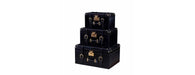 Handcrafted Weave Set of 3 Trunks - Cognac-Cheshire Furniture Outlet