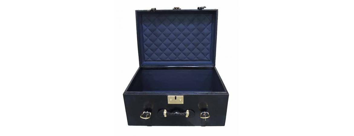 Handcrafted Weave Set of 3 Trunks - Cognac-Cheshire Furniture Outlet