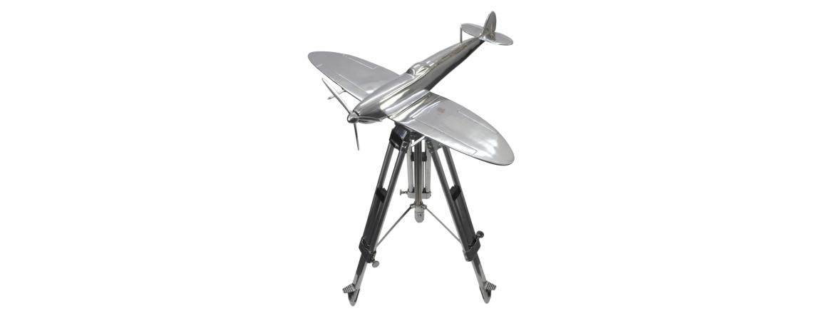 Spitfire Aircraft Model on Tripod (large)-Cheshire Furniture Outlet