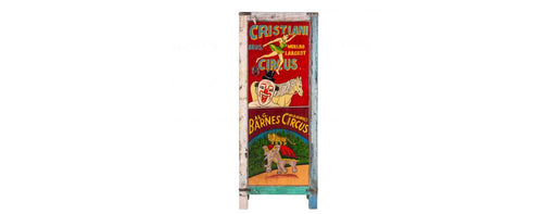 Hand Painted Vintage Circus Ad 1 Door Cabinet-Cheshire Furniture Outlet