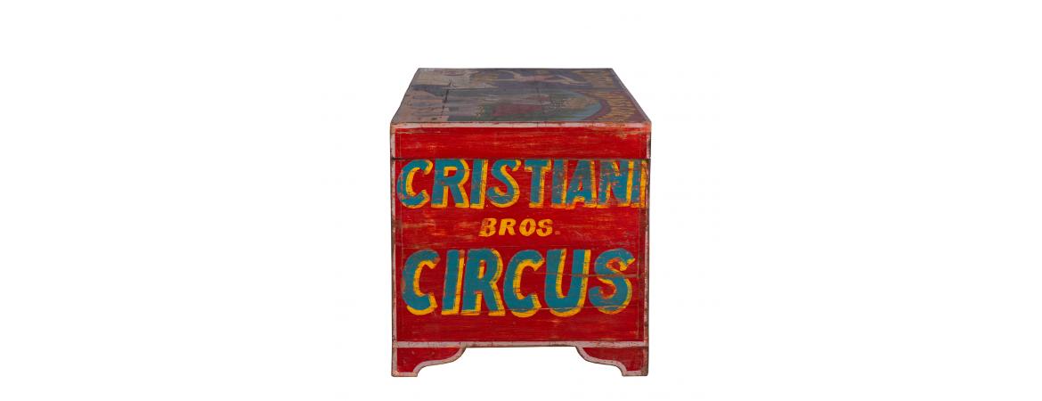 Hand Painted Vintage Circus Storage Chest-Cheshire Furniture Outlet