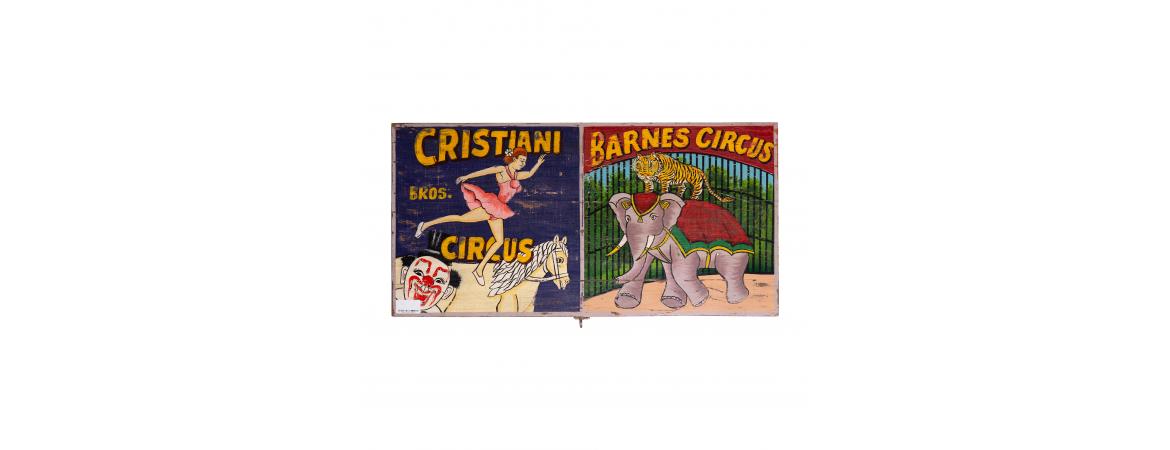 Hand Painted Vintage Circus Storage Chest-Cheshire Furniture Outlet