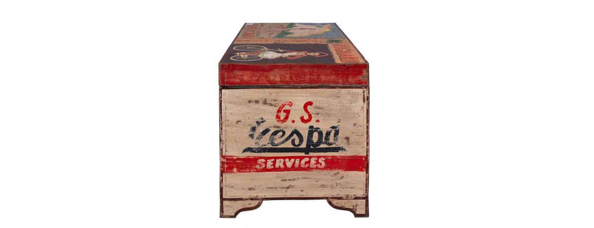 Hand Painted Vintage Transport Storage Chest-Cheshire Furniture Outlet