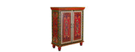 Hand Painted Vintage Folk Pattern 2 Door Cabinet-Cheshire Furniture Outlet