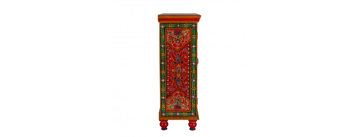 Hand Painted Vintage Folk Pattern 2 Door Cabinet-Cheshire Furniture Outlet