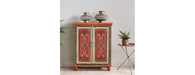 Hand Painted Vintage Folk Pattern 2 Door Cabinet-Cheshire Furniture Outlet
