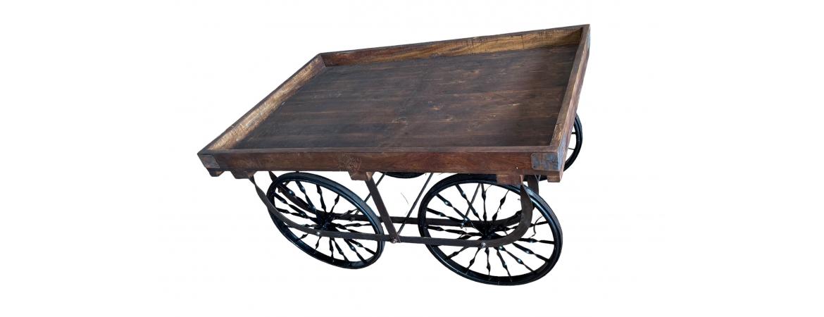 Iron and Wood Cart-Cheshire Furniture Outlet