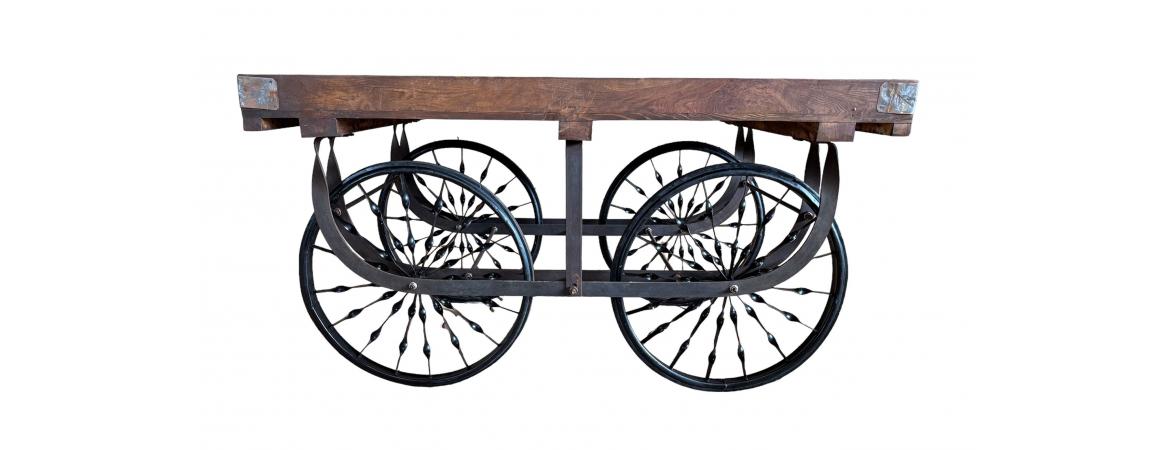 Iron and Wood Cart-Cheshire Furniture Outlet