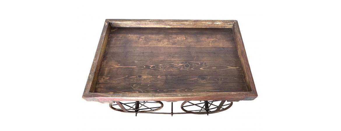 Iron and Wood Small Cart-Cheshire Furniture Outlet