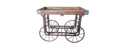 Iron and Wood Small Cart-Cheshire Furniture Outlet