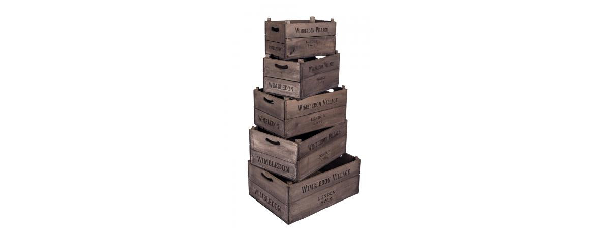 Set of 5 Apple Boxes-Cheshire Furniture Outlet