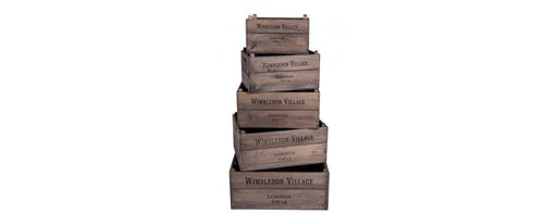 Set of 5 Apple Boxes-Cheshire Furniture Outlet