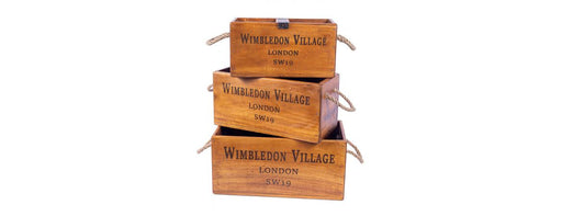 Set of 3 Rectangular Fish Boxes - Wimbledon Village-Cheshire Furniture Outlet