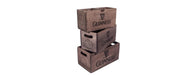 Set of 3 Rectangular Fish Boxes - Guinness with Harp Logo-Cheshire Furniture Outlet