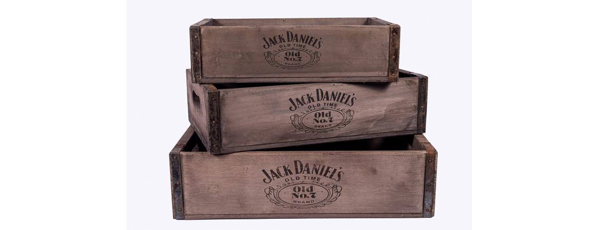 Set of 3 Jack Daniels Boxes-Cheshire Furniture Outlet