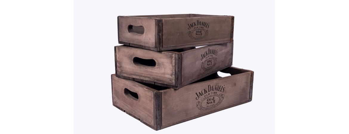 Set of 3 Jack Daniels Boxes-Cheshire Furniture Outlet
