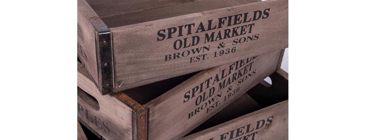 Set of 3 Spitalfields Market Boxes-Cheshire Furniture Outlet