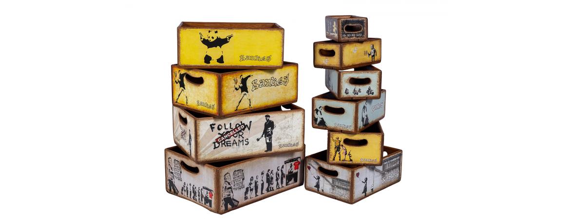 Set of 10 Rectangular Boxes - Urban Art-Cheshire Furniture Outlet