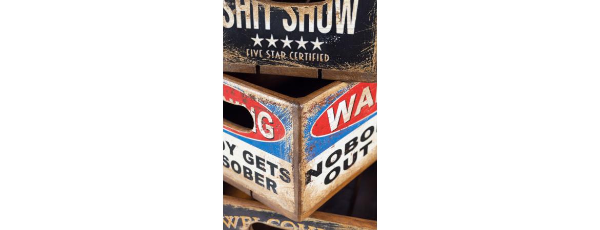 Set of 10 Rectangular Boxes Pub Banter-Cheshire Furniture Outlet