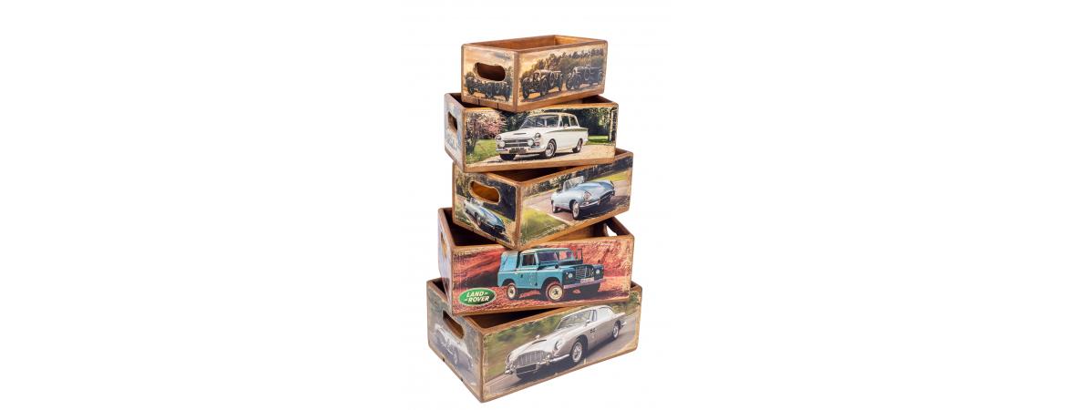 Set of 5 Shellfish Nesting Boxes - Antique Car-Cheshire Furniture Outlet