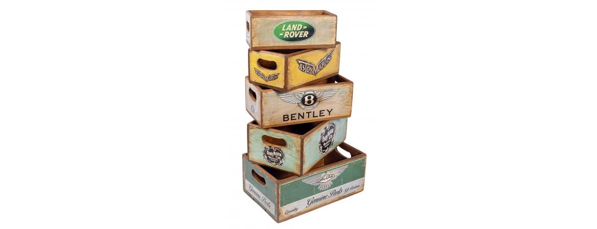 Set of 5 Shellfish Nesting Boxes - Antique Logo-Cheshire Furniture Outlet