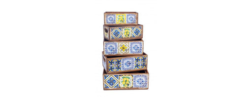 Set of 5 Shellfish Nesting Boxes - Amalfi Tile-Cheshire Furniture Outlet
