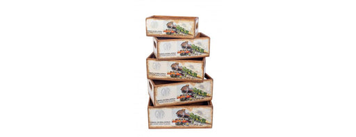 Set of 5 Shellfish Nesting Boxes - Cornish Riviera Express-Cheshire Furniture Outlet