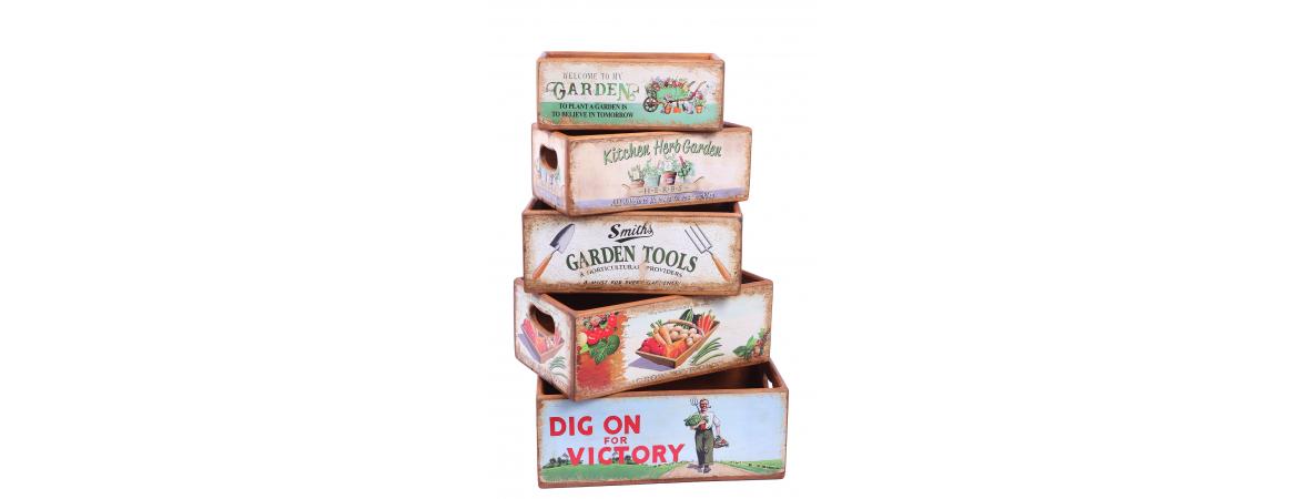 Set of 5 Shellfish Nesting Boxes - Garden — Cheshire Furniture Outlet