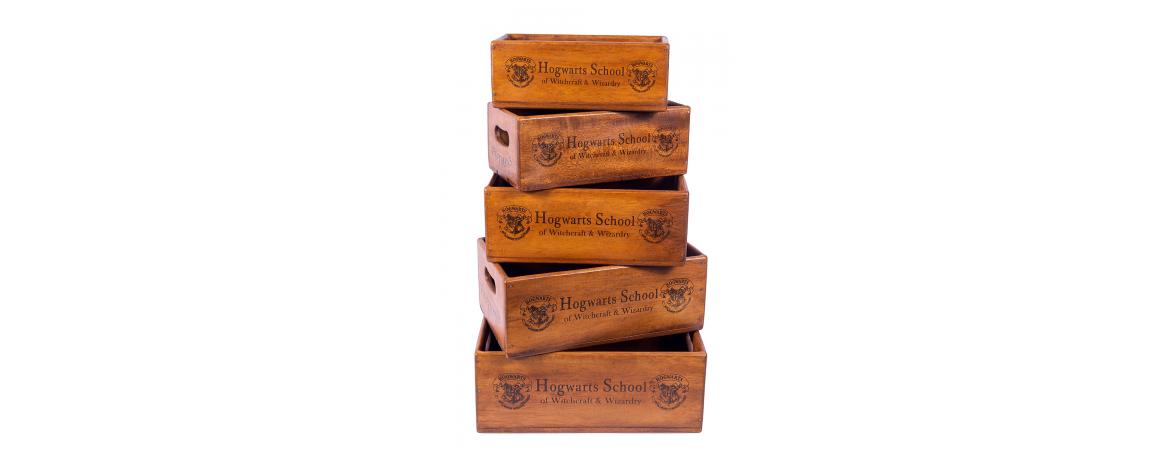Set of 5 Shellfish Nesting Boxes - Hogwarts School with 2 Logos-Cheshire Furniture Outlet