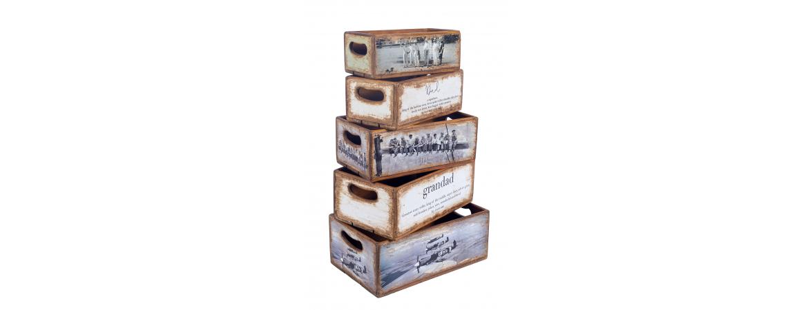 Set of 5 Shellfish Nesting Boxes - Male-Cheshire Furniture Outlet