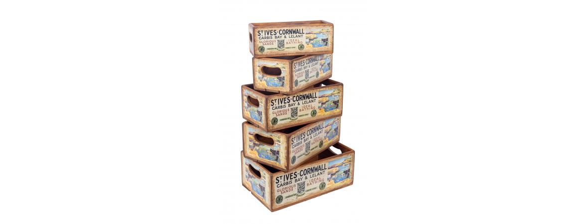 Set of 5 Shellfish Nesting Boxes - St Ives-Cheshire Furniture Outlet