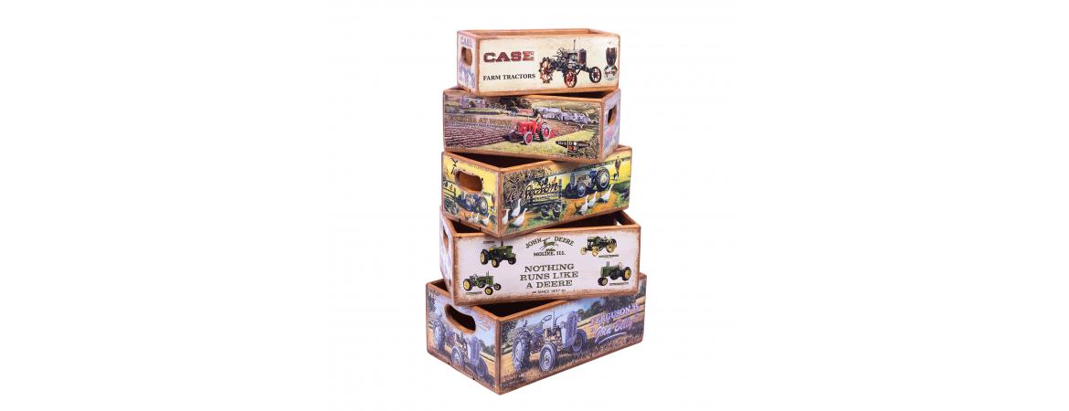 Set of 5 Shellfish Nesting Boxes -Vintage Tractors — Cheshire Furniture ...