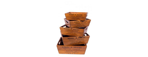 Set of 5 Oyster Nesting Boxes - Herbs & Spices-Cheshire Furniture Outlet