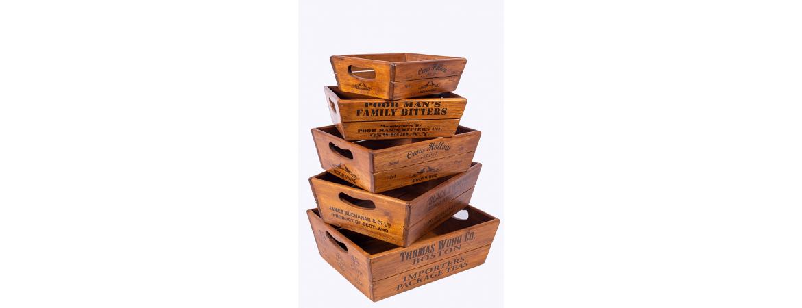 Set of 5 Oyster Nesting Boxes - Thomas Wood Co-Cheshire Furniture Outlet