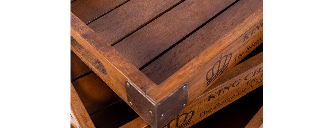 Set of 4 Butler Trays - King Charles-Cheshire Furniture Outlet