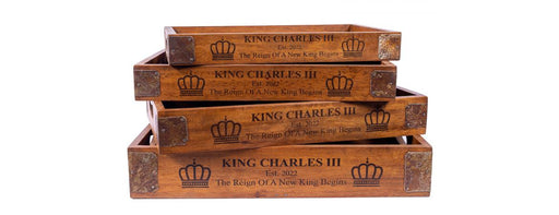 Set of 4 Butler Trays - King Charles-Cheshire Furniture Outlet