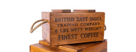 Set of 3 Rustic Vintage Wooden Lidded Chest Boxes - India Coffee-Cheshire Furniture Outlet
