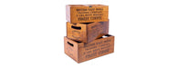 Set of 3 Large Vintage Boxes - British East India Finest Coffee-Cheshire Furniture Outlet