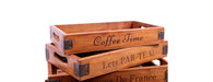 Set of 5 Vintage Wooden Serving Trays - Delicious-Cheshire Furniture Outlet