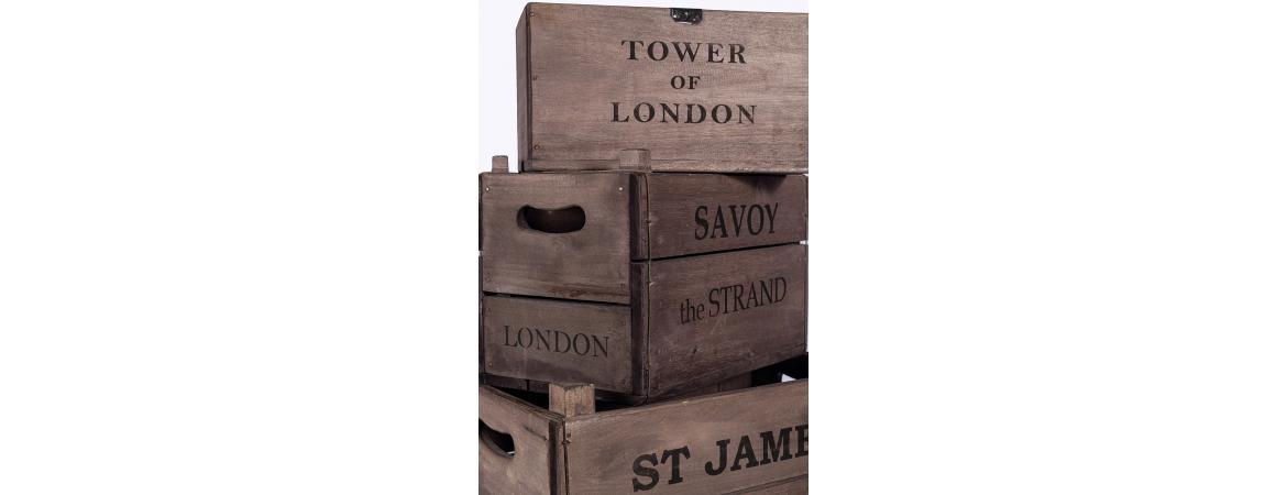 Set of 5 Apple Boxes + Kipper - London-Cheshire Furniture Outlet