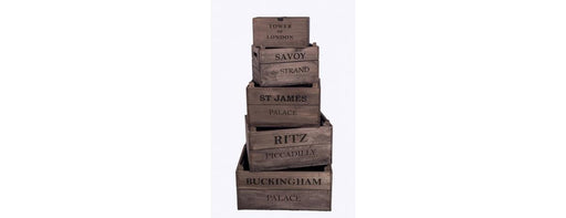 Set of 5 Apple Boxes + Kipper - London-Cheshire Furniture Outlet