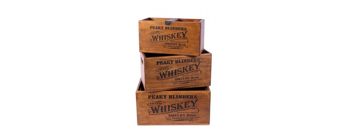 Set of 3 Peaky Blinders Whiskey Boxes-Cheshire Furniture Outlet