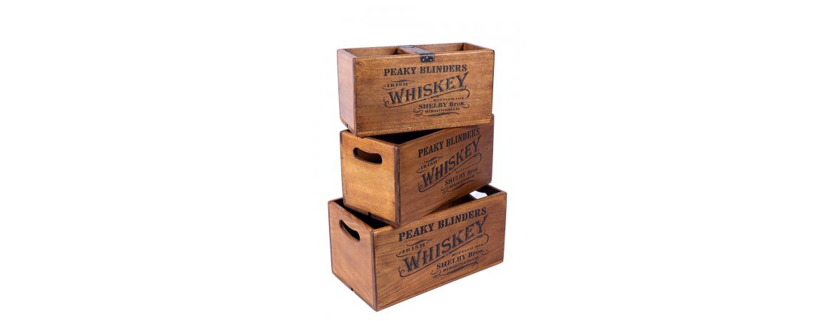 Set of 3 Peaky Blinders Whiskey Boxes-Cheshire Furniture Outlet