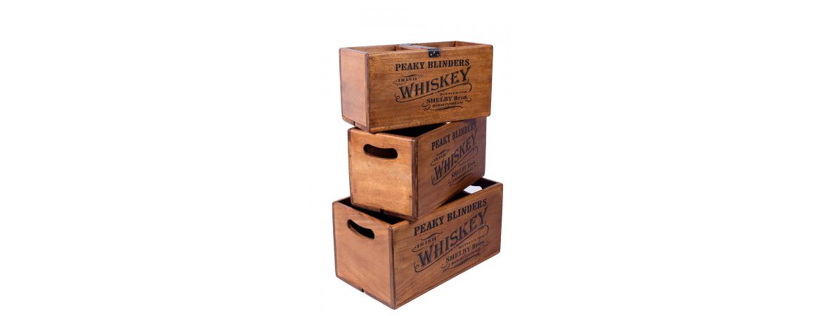 Set of 3 Peaky Blinders Whiskey Boxes-Cheshire Furniture Outlet